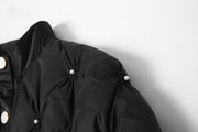 High Quality Elegant Bowknot Thick Stitching Wool Long Trench Coat Jacket