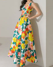 Casual V Neck Print Elegant Cocktail Dress