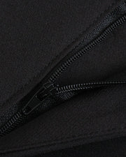 High Waist Slim Fit Zip Up Pleated Plain Bermuda Shorts
