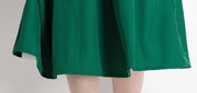 Elegant long sleeved dress with high quality belt