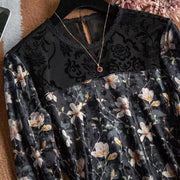 high quality floral print long sleeve shirt