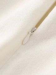 Casual Linen Skirt with Side Pleats and Irregular Hem