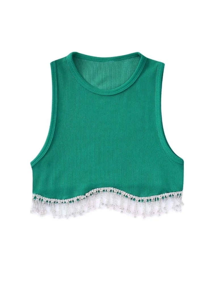 Multi-Colour Crew Neck Knit Short T-Shirt