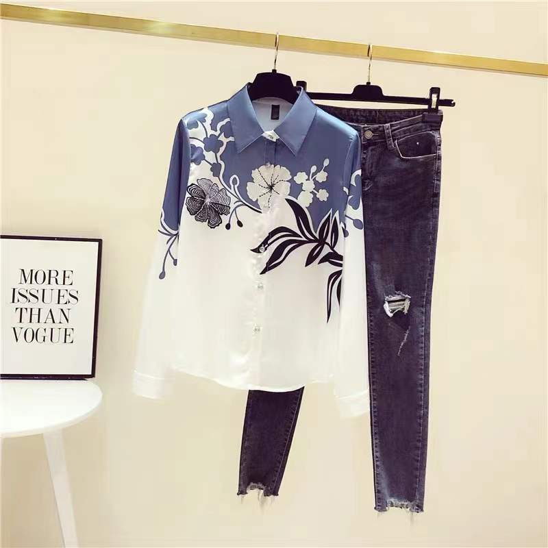High quality long sleeve printed shirt