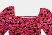 Vintage Flower Floral Women 2 Piece Set Elegant